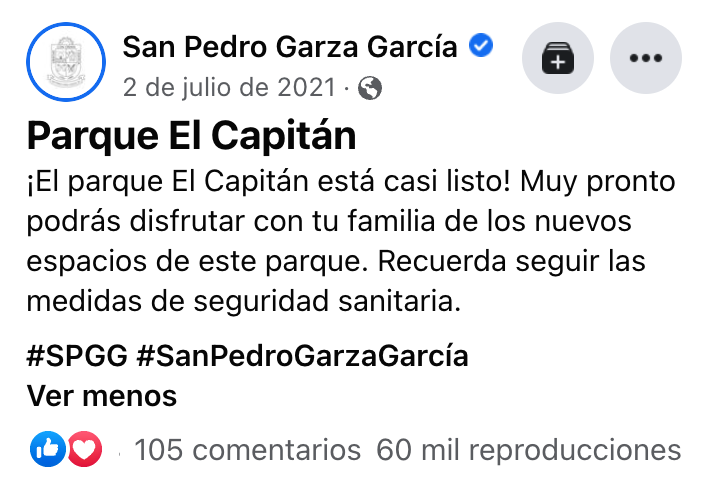 San Pedro Garza Garcia Parque El Capitan Terreno Fuentes del Valle Venta
